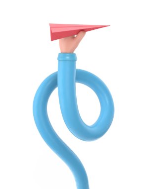 Bir spiral tutan el.