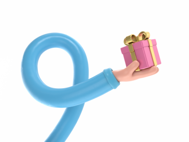 Elinde Noel bastonu ve mavi kurdele vardı. Beyaz arkaplanda izole edilmiş vektör illüstrasyonu