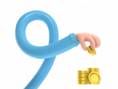 Çizgi film karakteri mavi ve altın numara sekiz