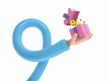 713 numaralı fiyonku tutan el. 3d oluşturma