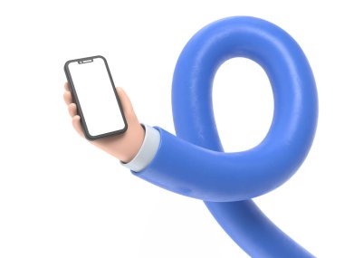 Telefonlu bir adamın 3 boyutlu resmi