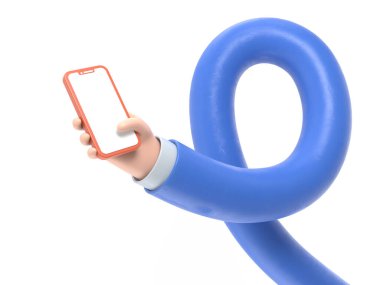 cep telefonlu çizgi film karakteri