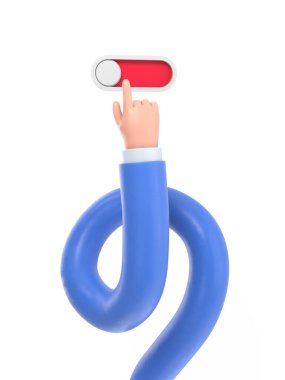 Mıknatıs karikatürlü 3 boyutlu karakter