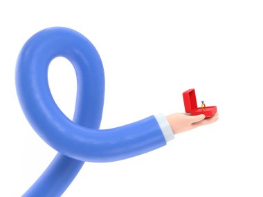 Kırmızı kalpli mavi mıknatıs