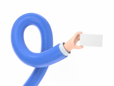 3D karakter mavi mıknatıs tutuyor