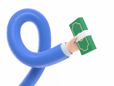 3D karakter bir paragraf işareti taşıyor.