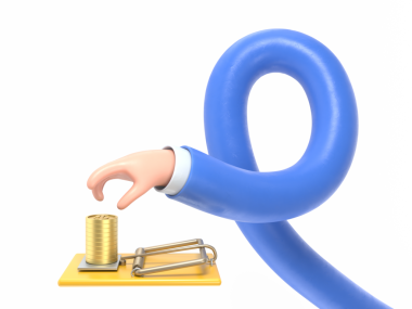 3D karakter mavi anahtarı tutuyor. Beyaz arkaplanda izole edilmiş 3 boyutlu resim