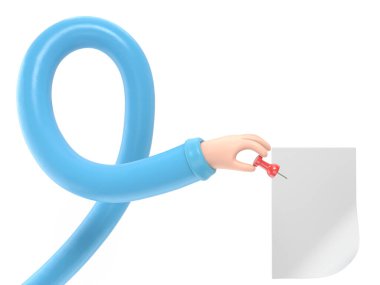 Mavi kağıtlı karakter