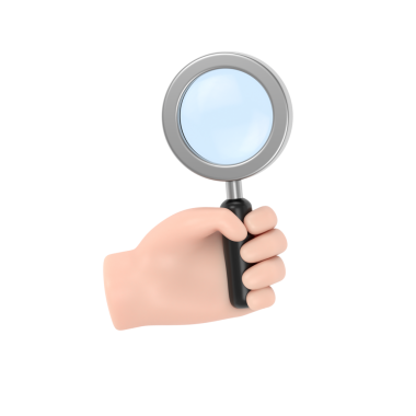 El simgesi vektör illüstrasyon tasarımlı büyüteç