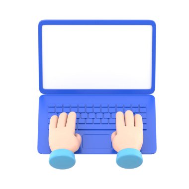 mavi dizüstü bilgisayar simgesi, çizgi film biçimi