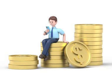 Paralı ve paralı bir adam.