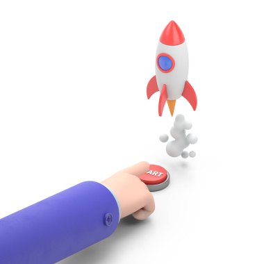 3 boyutlu görüntüleme. İş konsepti. başlangıç ve iş konsepti.