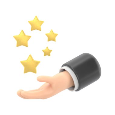 Tamam işareti olan el. 3d illüstrasyon.