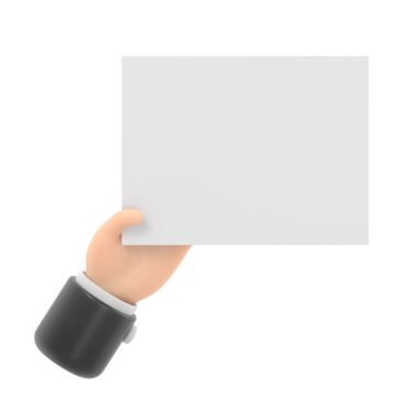 Elleri boş kağıt tutar. vektör illüstrasyonu