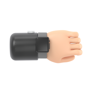 Eli silahlı bir adam. 3d illüstrasyon.