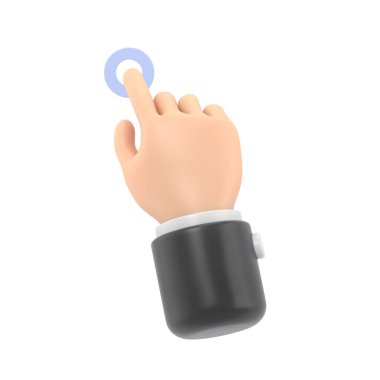 Sihirli bir değnek tutan el. 3 boyutlu bir resim..