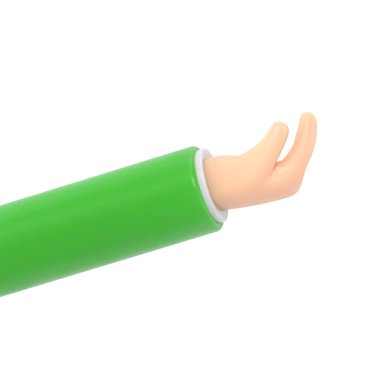 3D el çizimi tamam jest gösteriyor