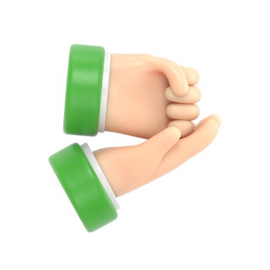 El ve oyuncak. beyaz arkaplanda izole