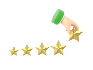 3D altın yıldızlı el yapımı..