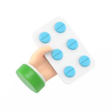 Hap ikonu olan el, çizgi film tarzı.