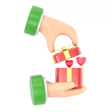 Beyaz arka planda bir yay ile 3D el