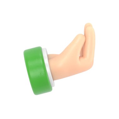 oyuncak bebek parmağı beyazın üstünde