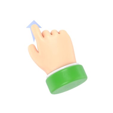 Parmakla gösterilen üç el.