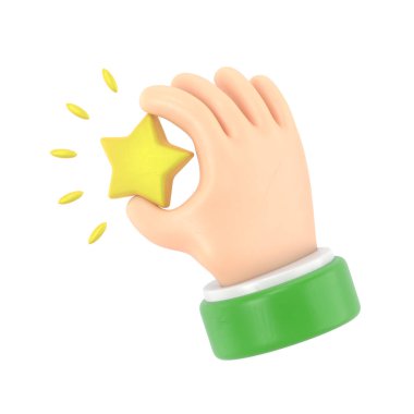 Yıldızlı el, vektör simgesi