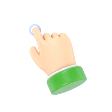 Parmak ikonu olan bir el. beyaz arkaplanda izole edilmiş web tasarımı için parmak vektör simgesi olan yeşil parmak çizgi filmi