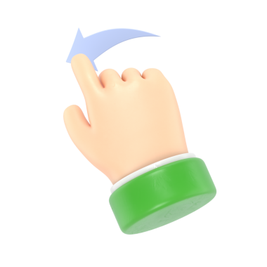 Yeşil lastik eldiven tutan çizgi elin vektör çizimi