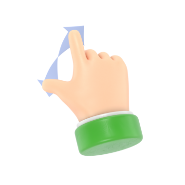 Çizgi film insan eli işaret ediyor. vektör illüstrasyonu