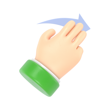 Yeşil lastik damga tutan el.