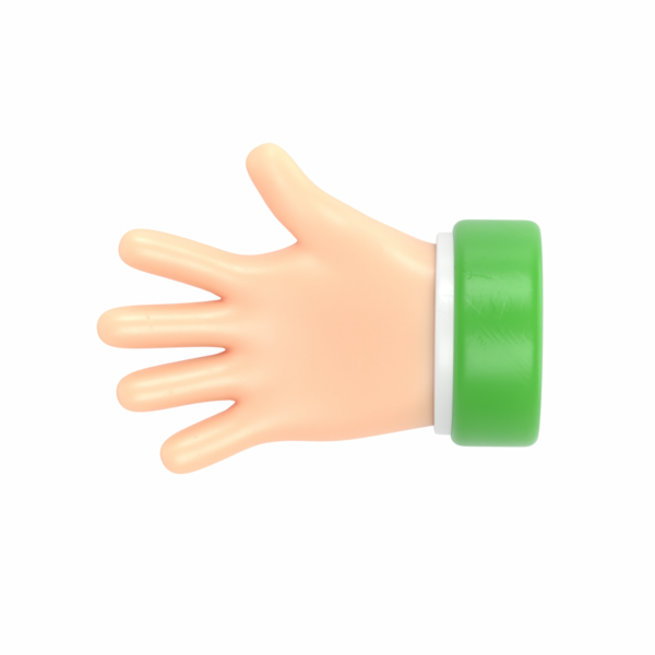 beyaz zemin üzerinde izole el