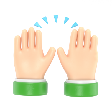 Yeşil çerçeveli eller