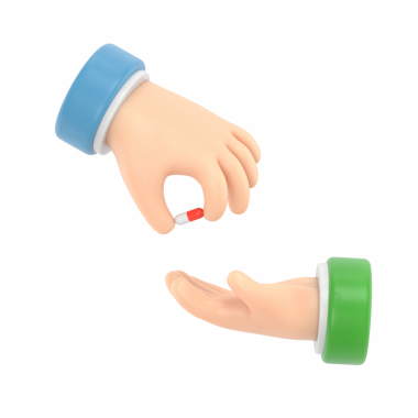 kırmızı hap vektör illüstrasyon grafik tasarımı ile parmak