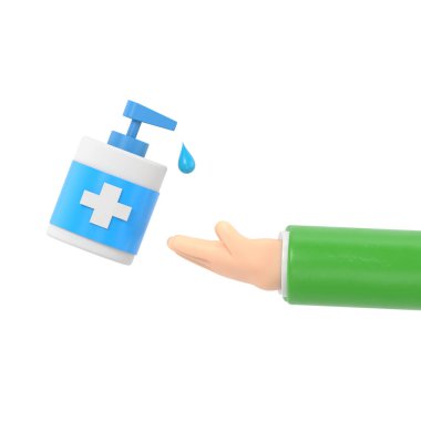 3 boyutlu el yapımı su şişesi.