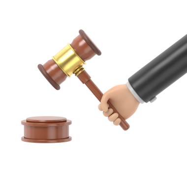 Şeffaf arkaplan modeli. - Adalet. Yargıç tokmağı el ele tutuşun. 3D çizim düz stil tasarımı. Hukukun sembolü. Takım elbiseli bir işadamı açık artırma düzenliyor. PNG dosyalarını şeffaf arkaplanlara aktarır.