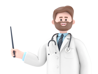 3 Boyutlu Erkek Doktor Iverson Sunumu Bilgi Sunumu, Şeffaf Arkaplan Mockup.Şeffaf Arkaplan Dosyaları.