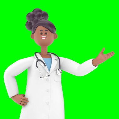 Erkek Doktor Iverson 'un boş bir telefon mockup.Yeşil Ekran Mockup.3D görüntüsünü Yeşil Ekran' da görüntüleme ve kırpma yolu için kullanırken 3D görüntüsü.