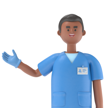 Erkek Doktor King 'in 3 boyutlu resmi ekranı işaret ediyor, Şeffaf Arkaplan Mockup.PNG dosyalarını şeffaf arkaplan ile gönderir.