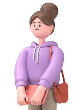 Asyalı kız Renae 'nin 3D illüstrasyonunda kitap tutuluyor. Saydam Arkaplan Mockup.Saydam PNG dosyalarını şeffaf arkaplan içerisine aktarır.