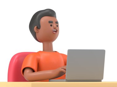 3 boyutlu yakışıklı David 'in klipsli hali. Yeşil Ekran Mockup.3D görüntüleme ve kırpma yolu için Yeşil Ekran.