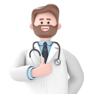 Erkek Doktor Iverson 'un el hareketlerini gösteren ve baş parmaklarıyla hareket eden 3 boyutlu illüstrasyonu, şeffaf arkaplan PNG dosyalarını destekler.