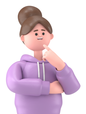 Asyalı kız Renae 'nin 3 boyutlu illüstrasyonu soru işaretleriyle çevrilidir. Şeffaf Arkaplan Mockup.Saydam PNG dosyalarını şeffaf arkaplana aktarır.