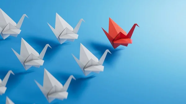 Papier Vliegtuig Blauwe Achtergrond Met Papier Vliegtuig Concept Idee — Stockfoto