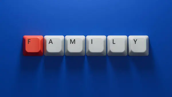 Family Cubes Table — Stock Photo, Image