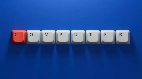 Computertastatur Und Tasten Abbildung — Stockfoto