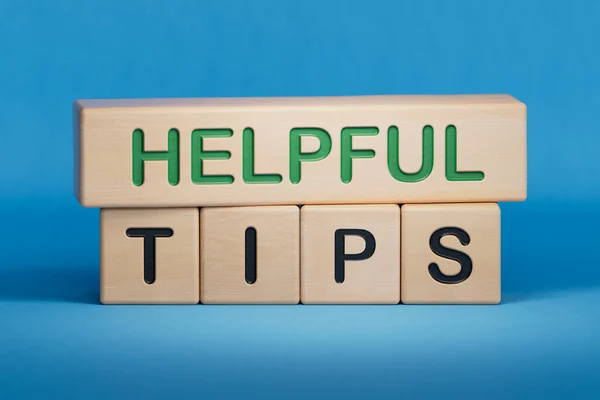 Helpful Tips Blue Background — Stock Photo, Image
