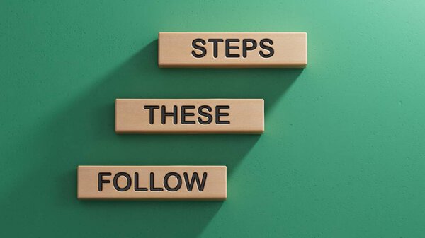 step by step concept.