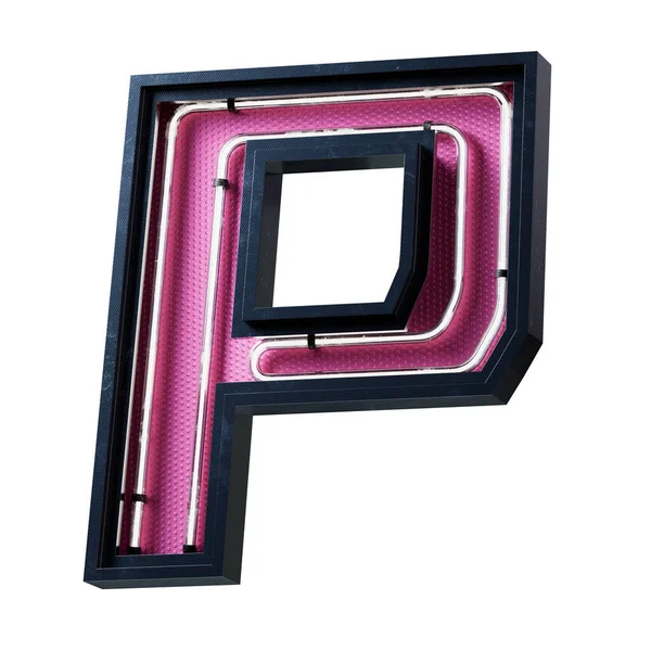 Font Letter Pink Metal Texture — Stock Photo, Image